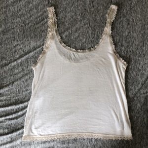AEO White Lace Cami Tank Top soft & sexy